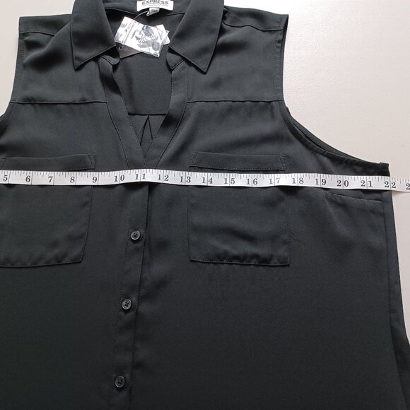Express Black Portofino Sleeveless Shirt - Picture 8 of 14